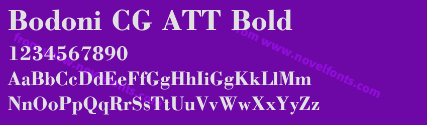 Bodoni CG ATT BoldPreview