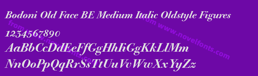 Bodoni Old Face BE Medium Italic Oldstyle FiguresPreview