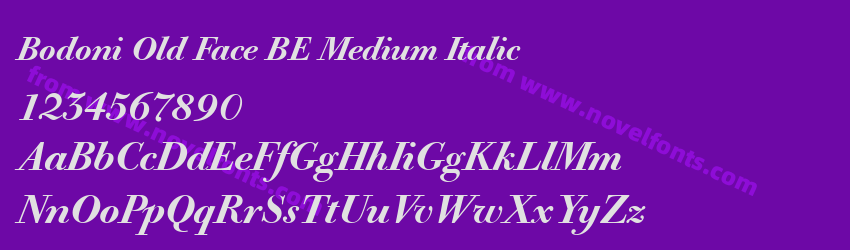 Bodoni Old Face BE Medium ItalicPreview