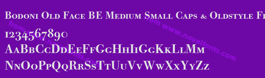 Bodoni Old Face BE Medium Small Caps & Oldstyle FiguresPreview