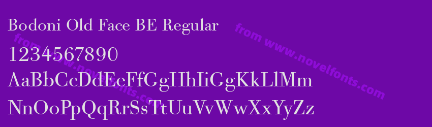 Bodoni Old Face BE RegularPreview