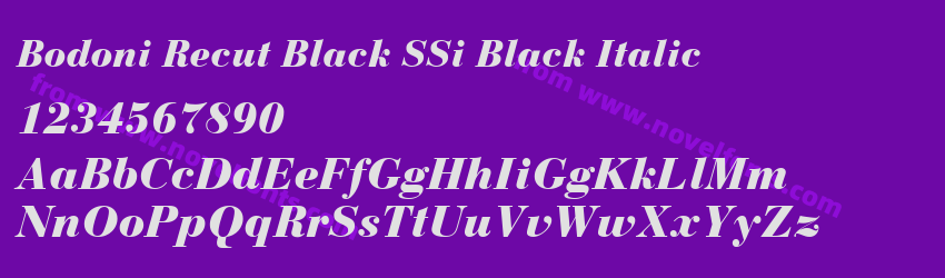 Bodoni Recut Black SSi Black ItalicPreview