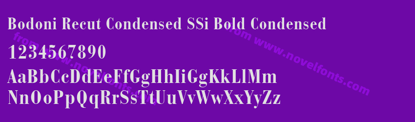 Bodoni Recut Condensed SSi Bold CondensedPreview