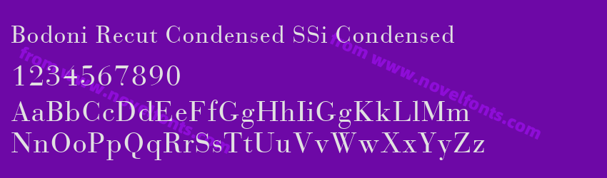 Bodoni Recut Condensed SSi CondensedPreview