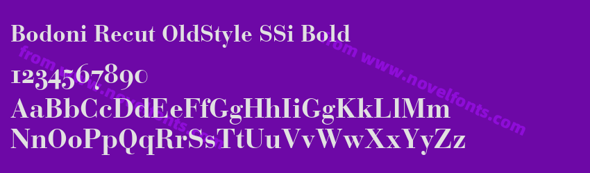 Bodoni Recut OldStyle SSi BoldPreview