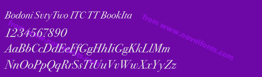 Bodoni SvtyTwo ITC TT BookItaPreview