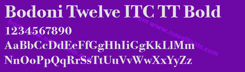 Bodoni Twelve ITC TT BoldPreview