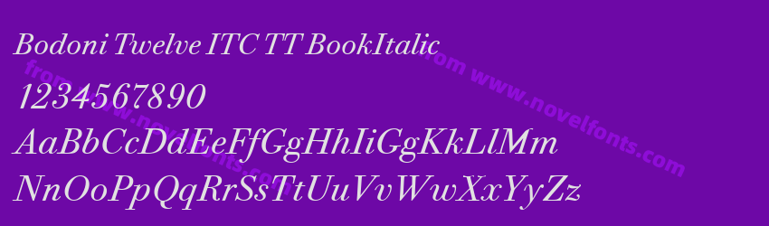 Bodoni Twelve ITC TT BookItalicPreview