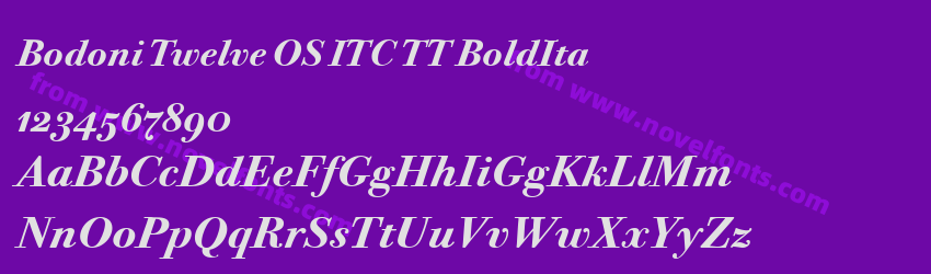 Bodoni Twelve OS ITC TT BoldItaPreview