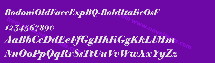 BodoniOldFaceExpBQ-BoldItalicOsFPreview