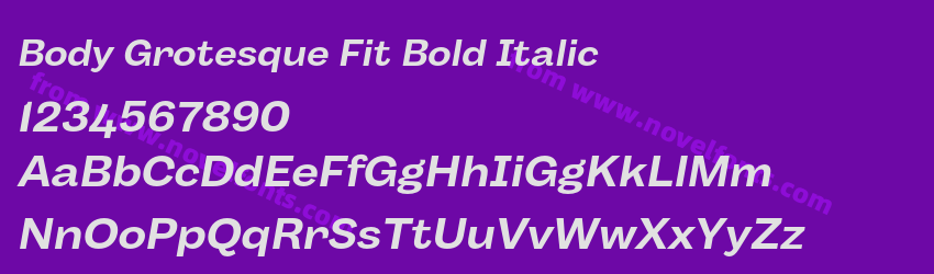 Body Grotesque Fit Bold ItalicPreview