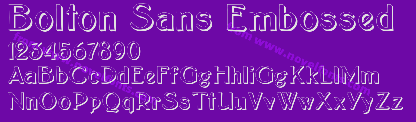 Bolton Sans EmbossedPreview