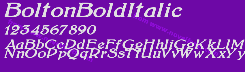 BoltonBoldItalicPreview