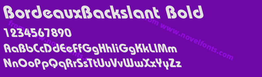 BordeauxBackslant BoldPreview