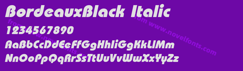 BordeauxBlack ItalicPreview