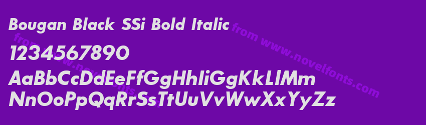 Bougan Black SSi Bold ItalicPreview