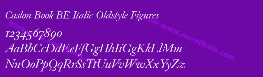 Caslon Book BE Italic Oldstyle FiguresPreview