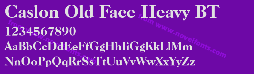 Caslon Old Face Heavy BTPreview