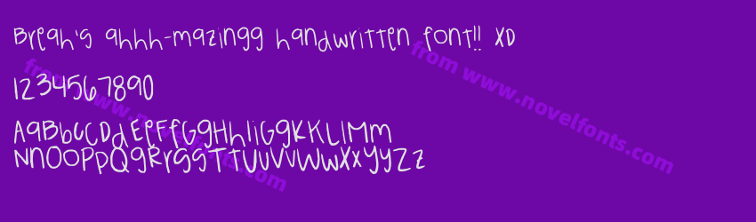 Breah's ahhh-mazingg handwritten font!! XDPreview