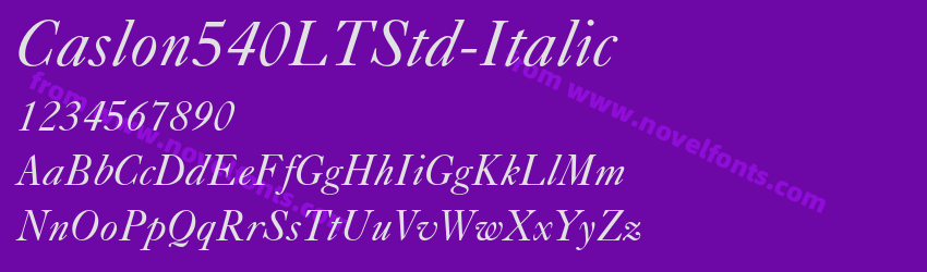 Caslon540LTStd-ItalicPreview