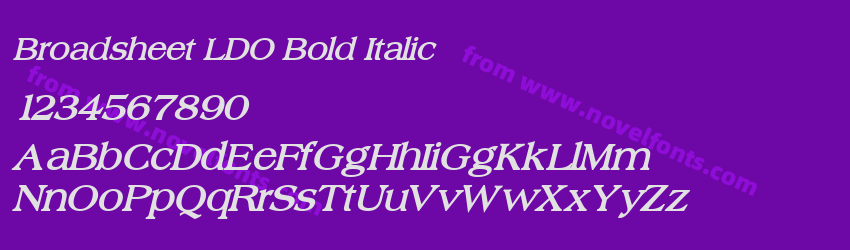 Broadsheet LDO Bold ItalicPreview