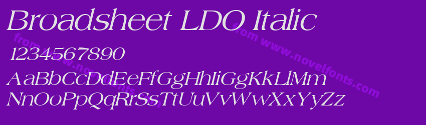 Broadsheet LDO ItalicPreview