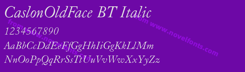 CaslonOldFace BT ItalicPreview