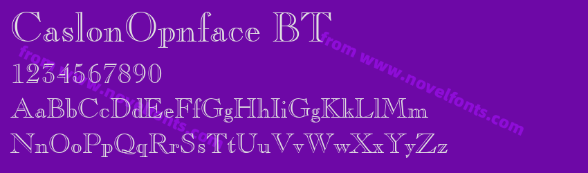 CaslonOpnface BTPreview
