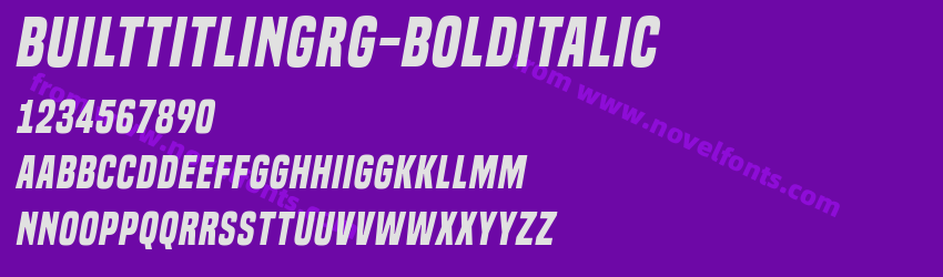 BuiltTitlingRg-BoldItalicPreview