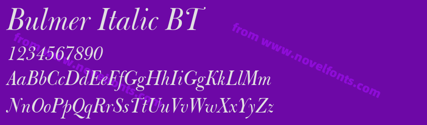 Bulmer Italic BTPreview