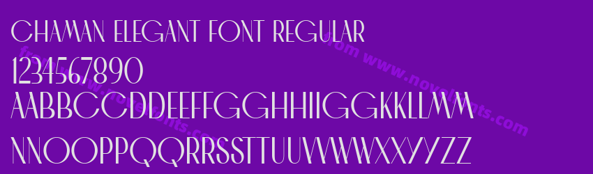 CHAMAN ELEGANT FONT RegularPreview