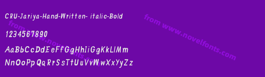 CRU-Jariya-Hand-Written- italic-BoldPreview