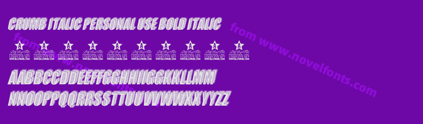 CRUMB ITALIC PERSONAL USE Bold ItalicPreview