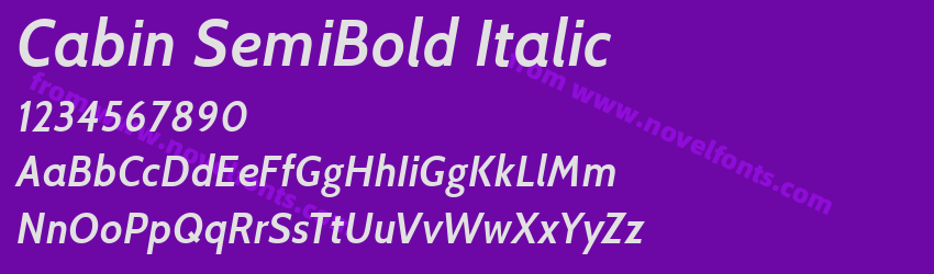 Cabin SemiBold ItalicPreview