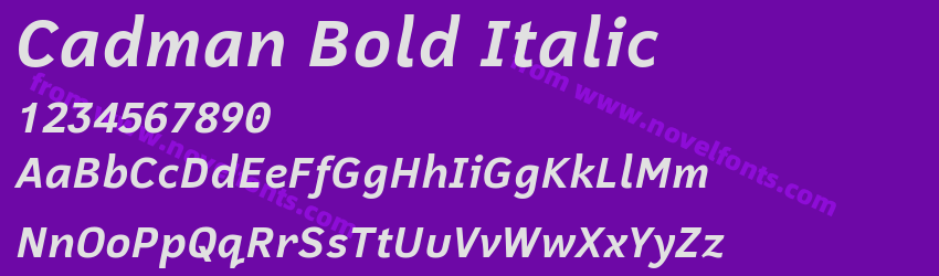 Cadman Bold ItalicPreview