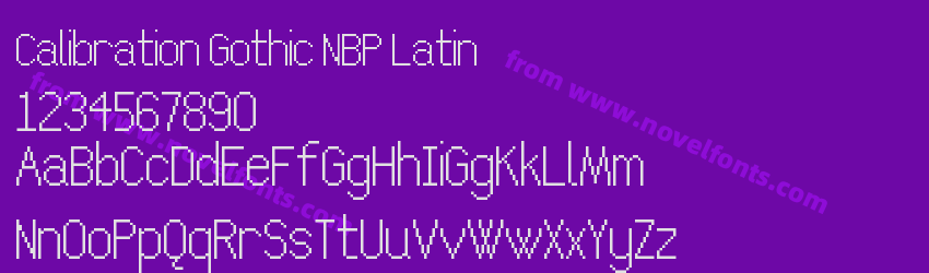 Calibration Gothic NBP LatinPreview