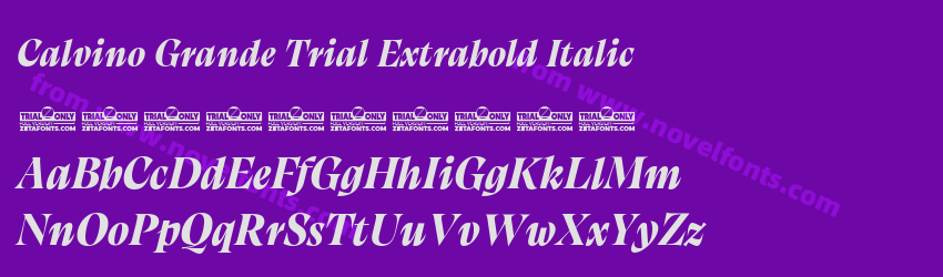 Calvino Grande Trial Extrabold ItalicPreview