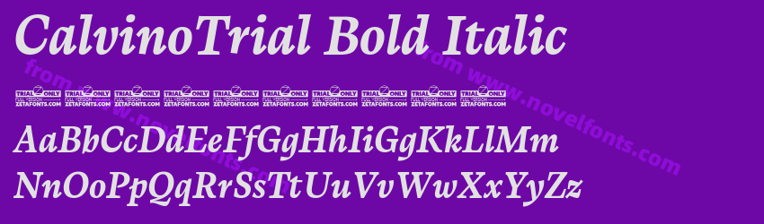 CalvinoTrial Bold ItalicPreview