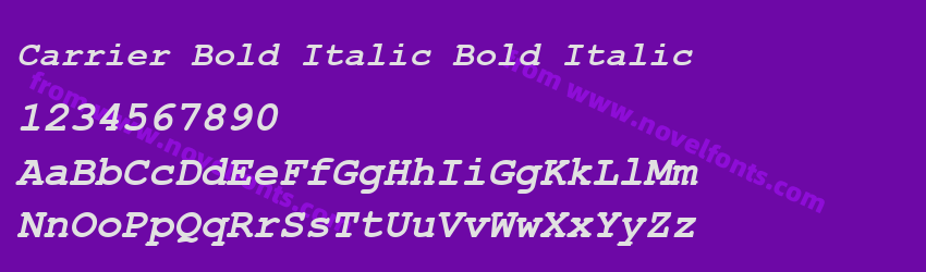 Carrier Bold Italic Bold ItalicPreview