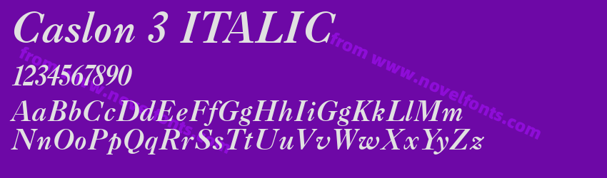 Caslon 3 ITALICPreview