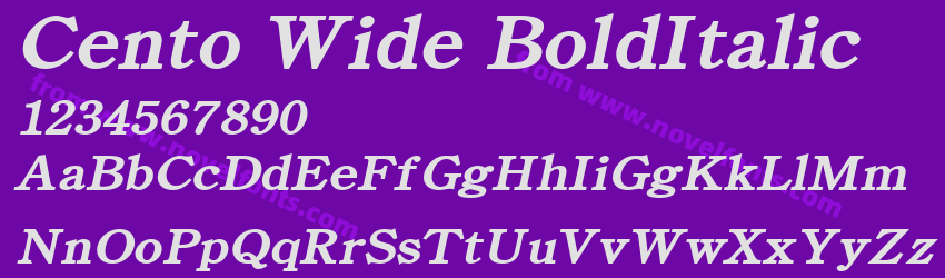 Cento Wide BoldItalicPreview