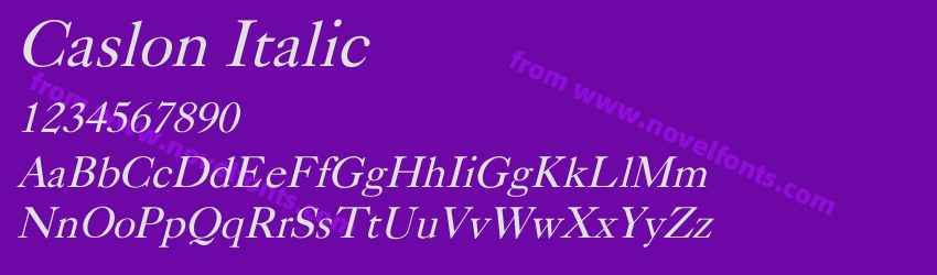 Caslon ItalicPreview