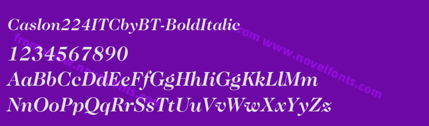 Caslon224ITCbyBT-BoldItalicPreview