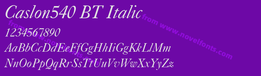 Caslon540 BT ItalicPreview