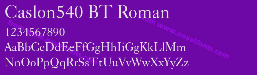 Caslon540 BT RomanPreview