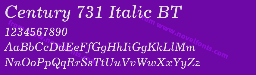 Century 731 Italic BTPreview