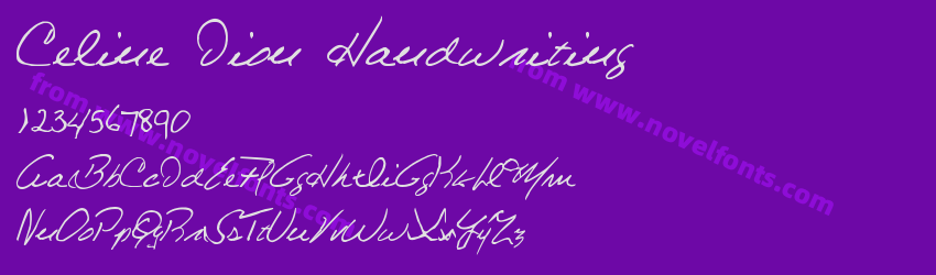 Celine Dion HandwritingPreview