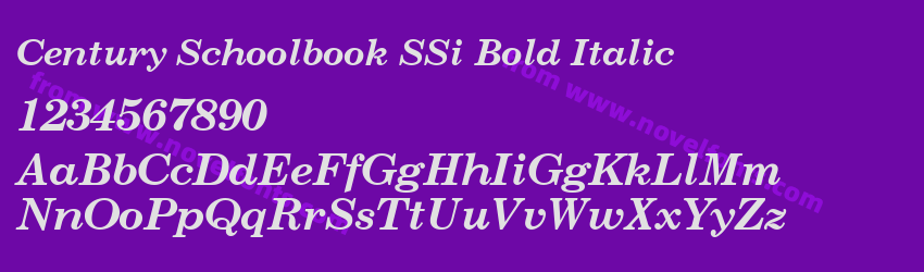 Century Schoolbook SSi Bold ItalicPreview