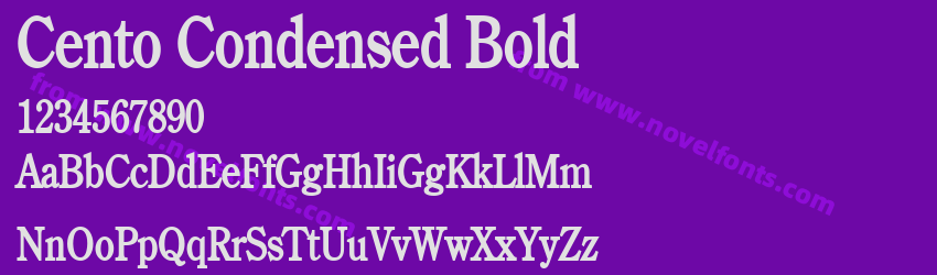 Cento Condensed BoldPreview