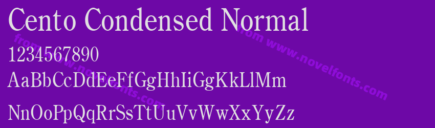 Cento Condensed NormalPreview